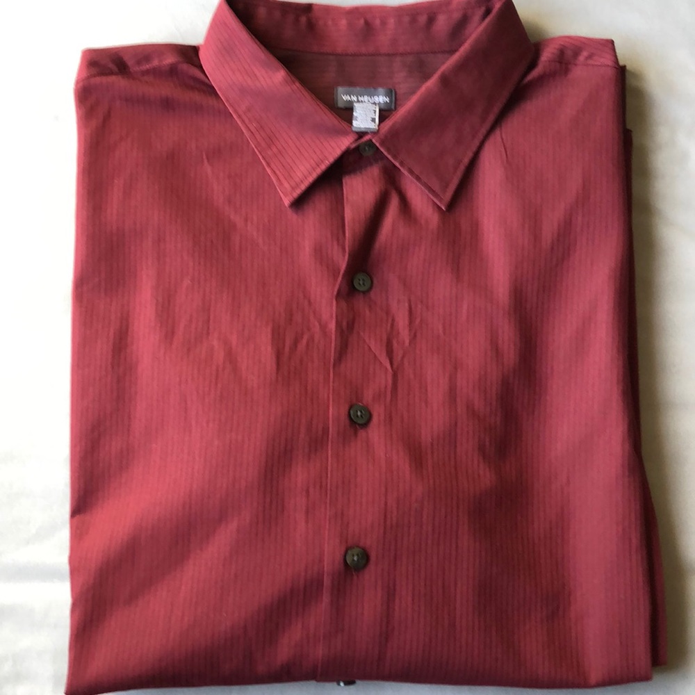 Van Heusen 2XLT Maroon Dress Shirt